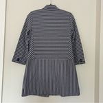 CAbi Navy Blue Dappled Stripe Car Coat Jacket Size XS Photo 5