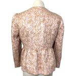 Red Valentino  Metallic Textured Boucle Peplum Jacket Shimmer Pink Tan IT 44 US 6 Photo 1