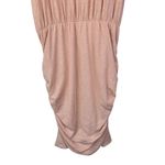 Sundry NWT U-Neck Sleeveless Dress Light Pink Pigment Cashew Ruched Size 1 Small Photo 4