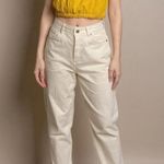 Sézane  Abella Linen-Blend Blouse, Yellow, FR36/US4 Photo 5