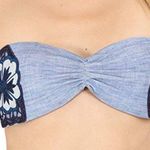 aqua de coco emboidered bikini bandeau bikini top Blue Photo 1