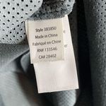 Ecru Suede Leather Short Sleeve Scoop Neck Top Grey size Small Photo 8