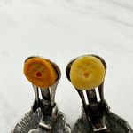 Chico's Vintage Abstract Silver Tone Clip On Earrings Photo 4