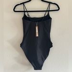 SKIMS  Iconic Swim Square Neck Scoop One Piece in Obsidian, Size Small Photo 1
