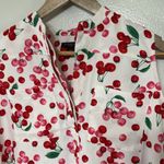 Ann Taylor Red Pink Cherry Print Sleeveless Top Size XSP Photo 3