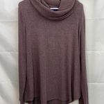 Apt. 9  women's purplish brown buttery soft cowl neck tunic sweater stretch loose Photo 0