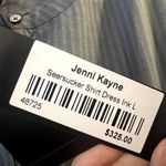 Jenni Kayne Seersucker Shirt Dress Ink blue size L striped Size L Photo 4