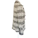 1. State NWT Double Breasted Fringe Tweed Jacket Blazer Black White Size 6 Photo 5