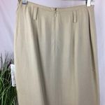 Ellen Tracy  100% Silk Tan Wrap  Long Maxi Skirt 4 NEW Photo 1
