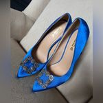 ALBA Satin Royal Blue Stiletto High Heel Women’s Shoes Sz 7 EUC Photo 7