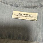 ZARA  denim collared summer flowy blouse Photo 2