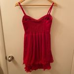 American Rag Candy Apple Red Ruffle Dress Size Extra Small Photo 3
