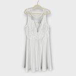Grace Karin  A-Line Mini Dress Womens XL White Lace Illusion Sleeveless Reception Photo 1