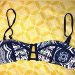 Roxy NWT Visual Touch Bandeau bikini top- Large Blue Photo 4