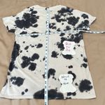 AC/DC size small black and white tie dye distressed short sleeve T-shirt GUC Photo 4