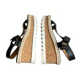 Marc Fisher Gylian Leather Platform Sandals Black Strappy Wedge Size 9.5 Women's Photo 9