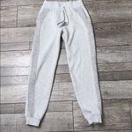 Lululemon  Athletica Scuba With Sherpa Stripe Light Gray Joggers Photo 3