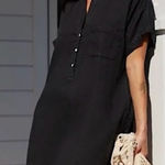 Frank & Eileen  Grayson The Artist Short Sleeve Linen Dress in Black Size 1 (XS) Photo 0