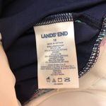 Lands' End Square Neck Dresskini Swim Top Blue Pink 12 Photo 2