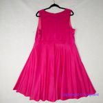 Hutch Anthropologie  Barbiecore hot pink sleeveless fit and flare scuba dress, 1X Photo 7