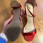 Lulus Red Satin Heels Photo 5