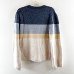 Z Supply  Sawyer Striped Crewneck Pullover Sweater Blue Cream Medium Photo 3