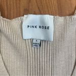 Pink Rose  Ribbed V-Neck Vest Sweater Women’s Neutral Sleeveless Stretchy Large Photo 4