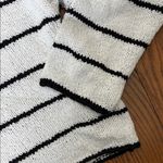 Madewell  Boatneck Pullover Sweater White Black Stripe Size L NWT‎ Photo 6