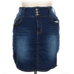 Angel Kiss  Los Angels Blue Denim Jean High Rise Stretch Skirt Brand New Photo 6
