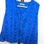 Grace Karin Boho โจRoyal Blue Lace Eyelet Bow Tie Vest Tank Top 2XL ๐ ๐ Photo 1