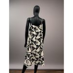 A New Day Linen Blend Black White Floral Midi Dress Size XXL Pockets Photo 2