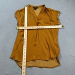 Rachel by Rachel Roy Blouse Top XS Womens Mustard Yellow Cap Sleeve Tunic Top V Photo 2