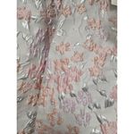 &merci Floral Cropped Top Fun Bow Pink Gray Shiny Textured Evening Wedding Going Out Photo 4