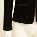 Milly | Nubby Wool & Leather Tuxedo Blazer Size 6 | EUC Photo 6
