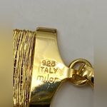 New Vicenza Yellow Gold Silver 925 Diamond Cut Sterling Choker Necklace Photo 6