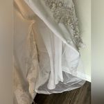 Vintage Mermaid Beaded Ling Sleeve Sheer Wedding Dress Size 10 Fringe White Photo 9