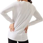 Athleta Like New  Ruched Front Long Sleeve Top White Size Large Photo 1
