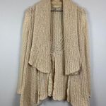 Knitted & Knotted Sirretta Cardigan Women's XS Beige Anthro Open Photo 0