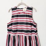 Anthropologie [] Maeve Red Blue Striped Wide Leg Sleeveless Jumpsuit Cotton Sz XL Photo 3