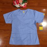 WonderWink  Blue Scrub Top Size Small Photo 0
