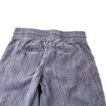 Athleta 100% Linen Wide-Leg Pull-On Textured Pants Pockets Purple Blue size 6 Photo 3