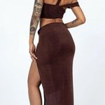 Princess Polly Paisley Midi Skirt - Brown Photo 1