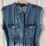BLANK NYC  Cotton Blend Blue Denim Belted Jumpsuit Sleeveless Small Photo 4