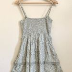 Hollister Green Floral Bustier Smock Dress Size Small Photo 7