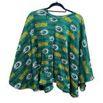 Handmade Green Bay Packers Oversized Poncho Top – , Unique - One Size - Pullover Photo 0