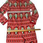 DEC 25 Christmas One Piece Pajamas Bodysuit Loungewear Penguins Adult Size Large Red Photo 4