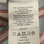 Loft Light Blue Pink Striped Cotton Blend Ruffle Shorts Size 4 Photo 6