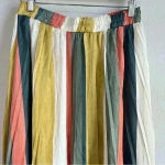Mystree  Women’s Satin Silk Colorful Stripes Skirt Size‎ M NWT Photo 6