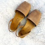 THE SPANISH SANDAL COMPANY | Tan Nubuck Espadrille Wedges Peep Toe | 39, 8.5 Photo 1