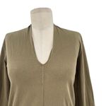 Owens’ Slab by Rick Owens Asymmetrical Long Sleeve Tee Green Size Small Photo 1